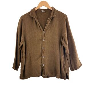 CP Shades Brown Button Down Shirt